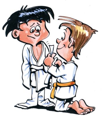 Die schwerste Prüfung: Gürtel binden