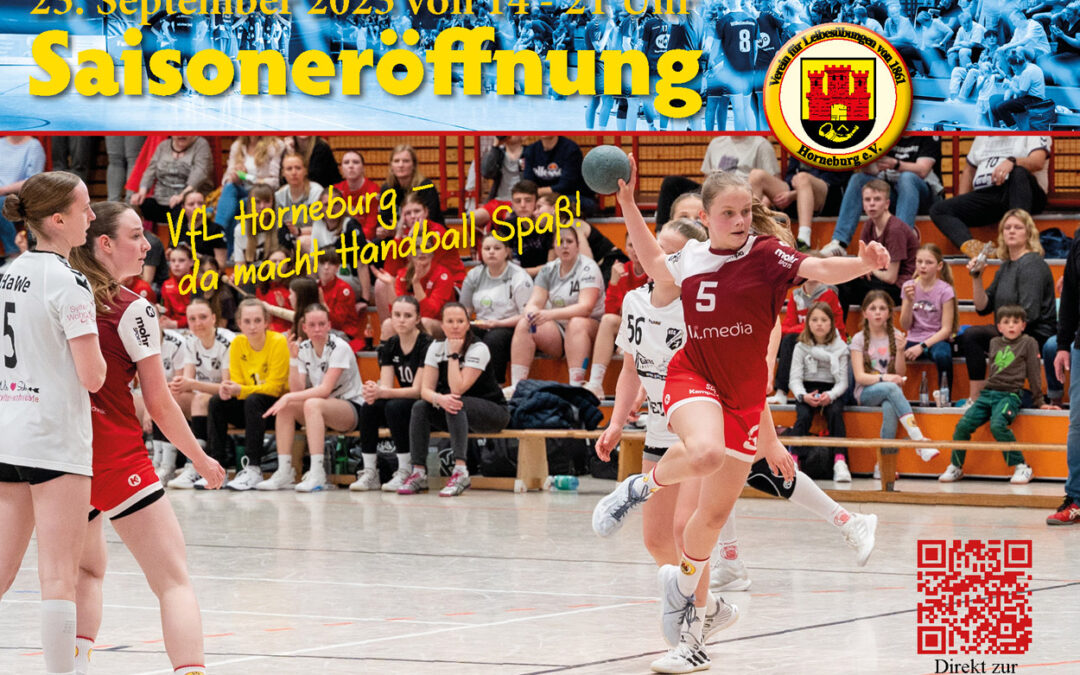 Handball Saisonerföffnungsfeier am 23.9. ab 14 Uhr