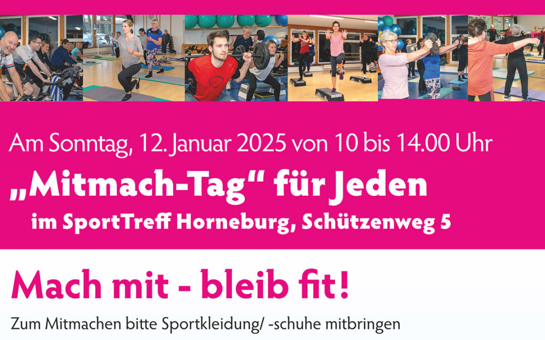Einladung zum Mitmach-Tag am Sonntag, 12. Januar 2025 Von 10.00 bis 14.00 Uhr